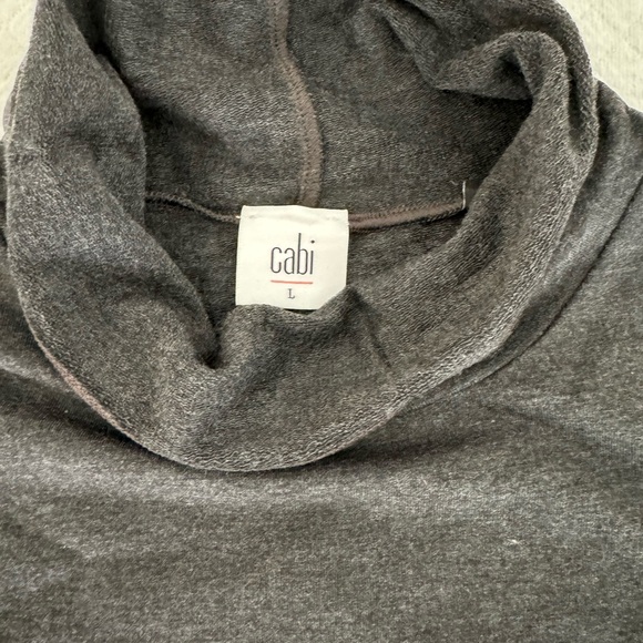 CABI short sleeve A-line grey turtleneck top size L - Picture 4 of 8